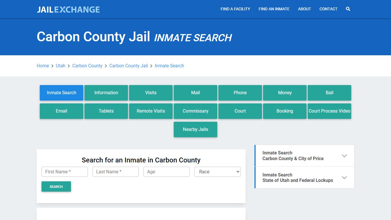 Carbon County Jail, UT Inmate Search: Roster & Mugshots